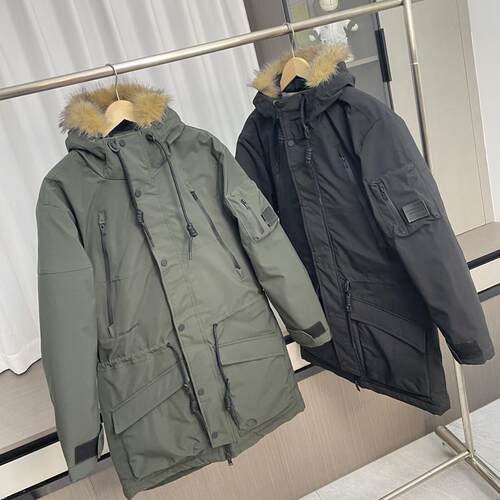 加厚保暖中长款派克服棉衣