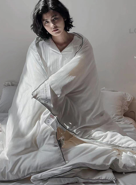 出欧美！轻奢水洗贡缎棉！外贸春夏季桑蚕丝高品质柔软蓬松蚕丝被