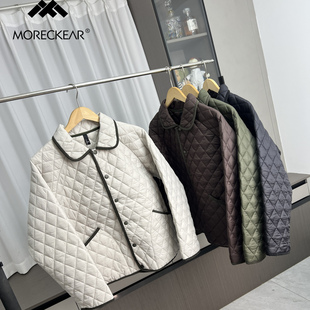 日系巴恩风 秋冬男女外贸轻盈防风高街谷仓棉衣外套 菱格绗缝
