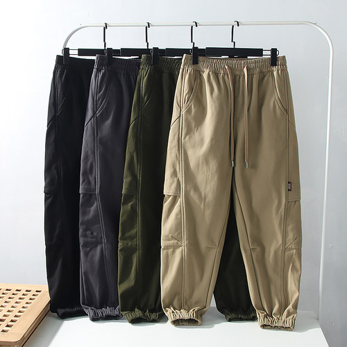 加绒加厚复古工装裤休闲裤