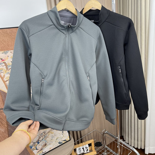 运动综训系列！新型科技面料！外贸男装秋季弹力透气立领夹克外套