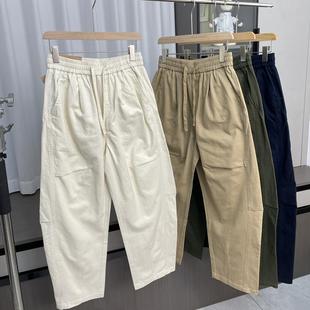 松紧腰宽松阔腿休闲裤 男女同款 春夏情侣款 外贸男装 潮 柔软透气
