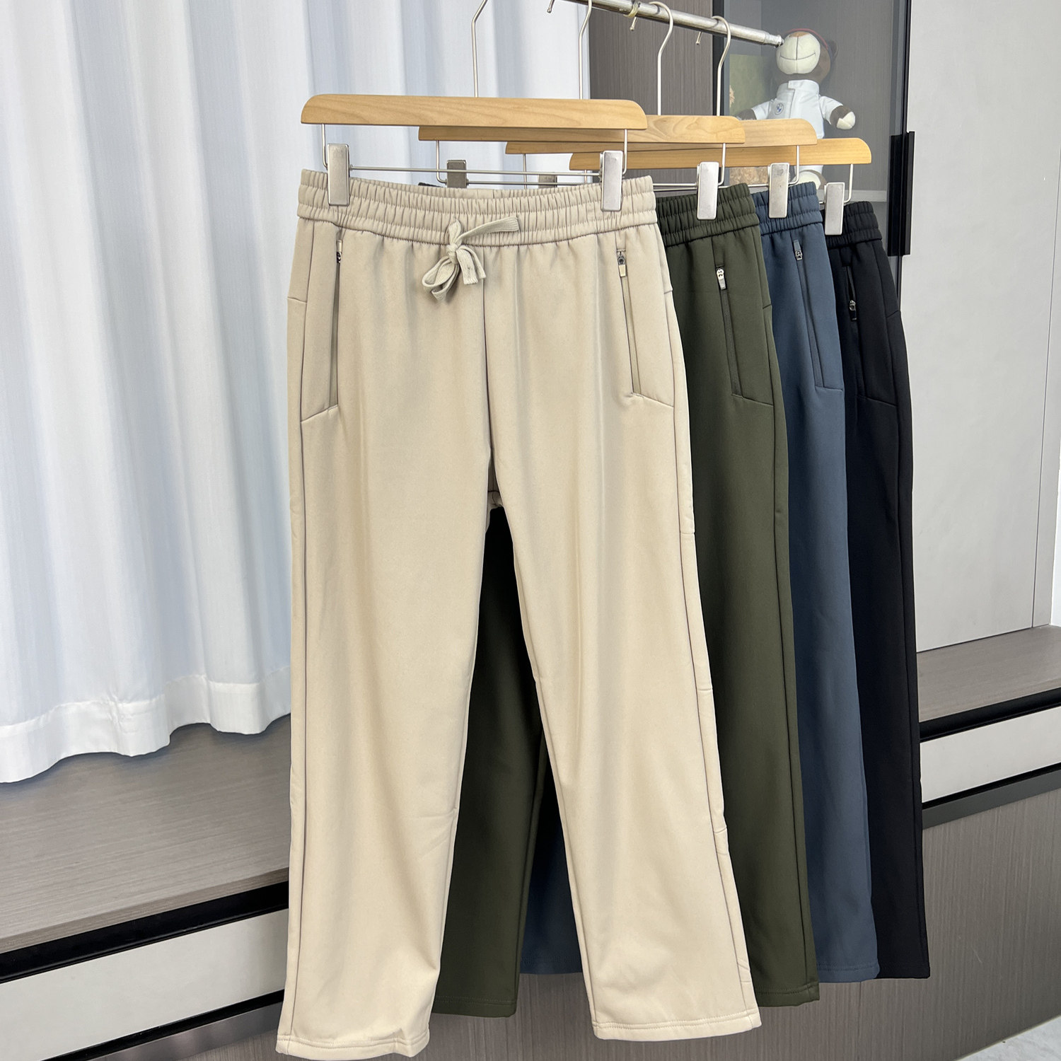 三防科技！防风防水！秋冬男士外贸加绒加厚保暖防风软壳休闲裤潮,男装,休闲裤,淘宝优惠券,粉丝福利购,淘宝优惠卷