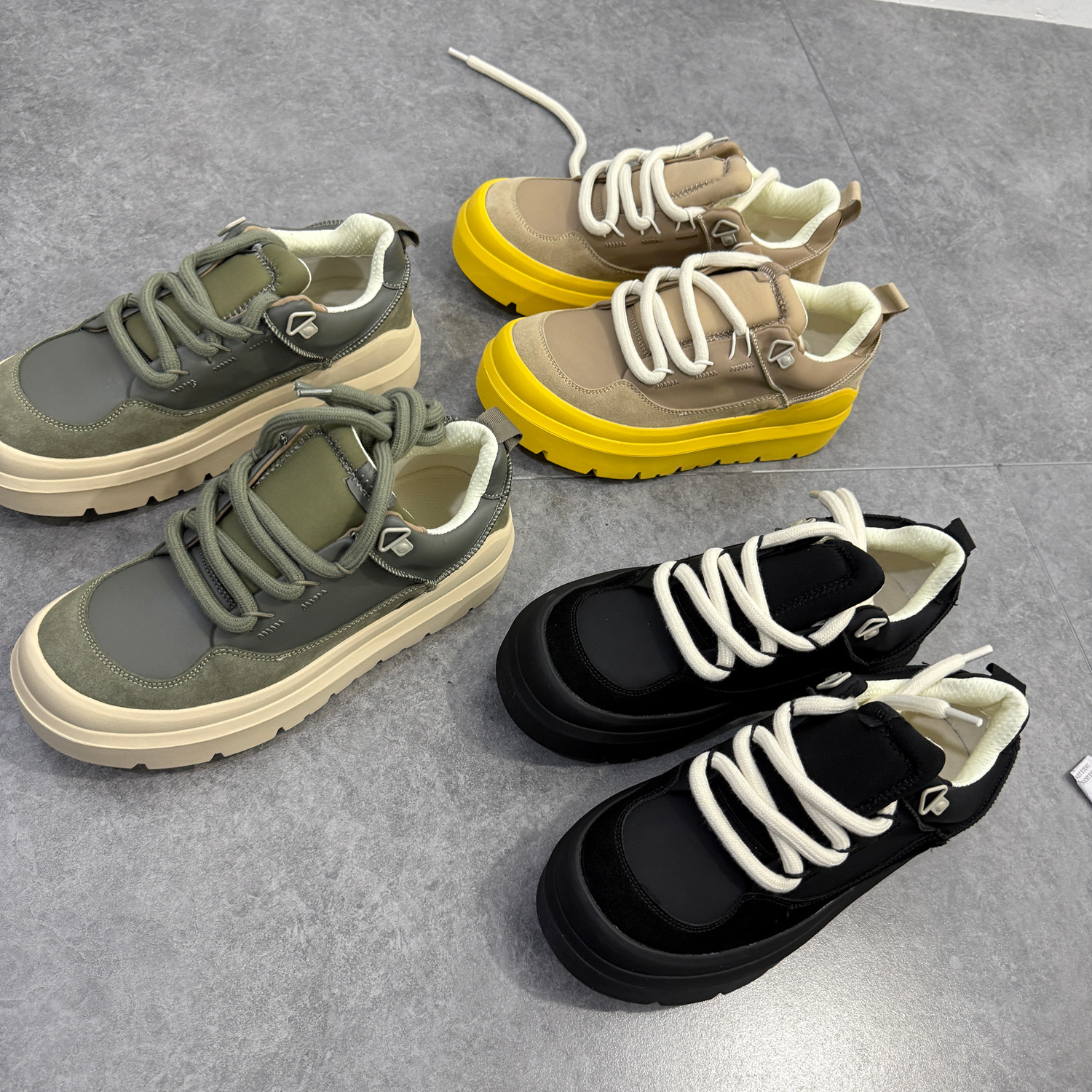 公司单!男女情侣款!外贸男装秋季舒适轻便厚底系带运动休闲鞋潮