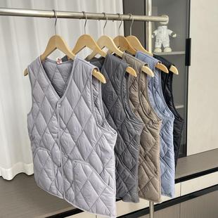 秋冬情侣款 外贸男装 百搭柔软休闲棉马甲背心 防风锁温 轻量有型
