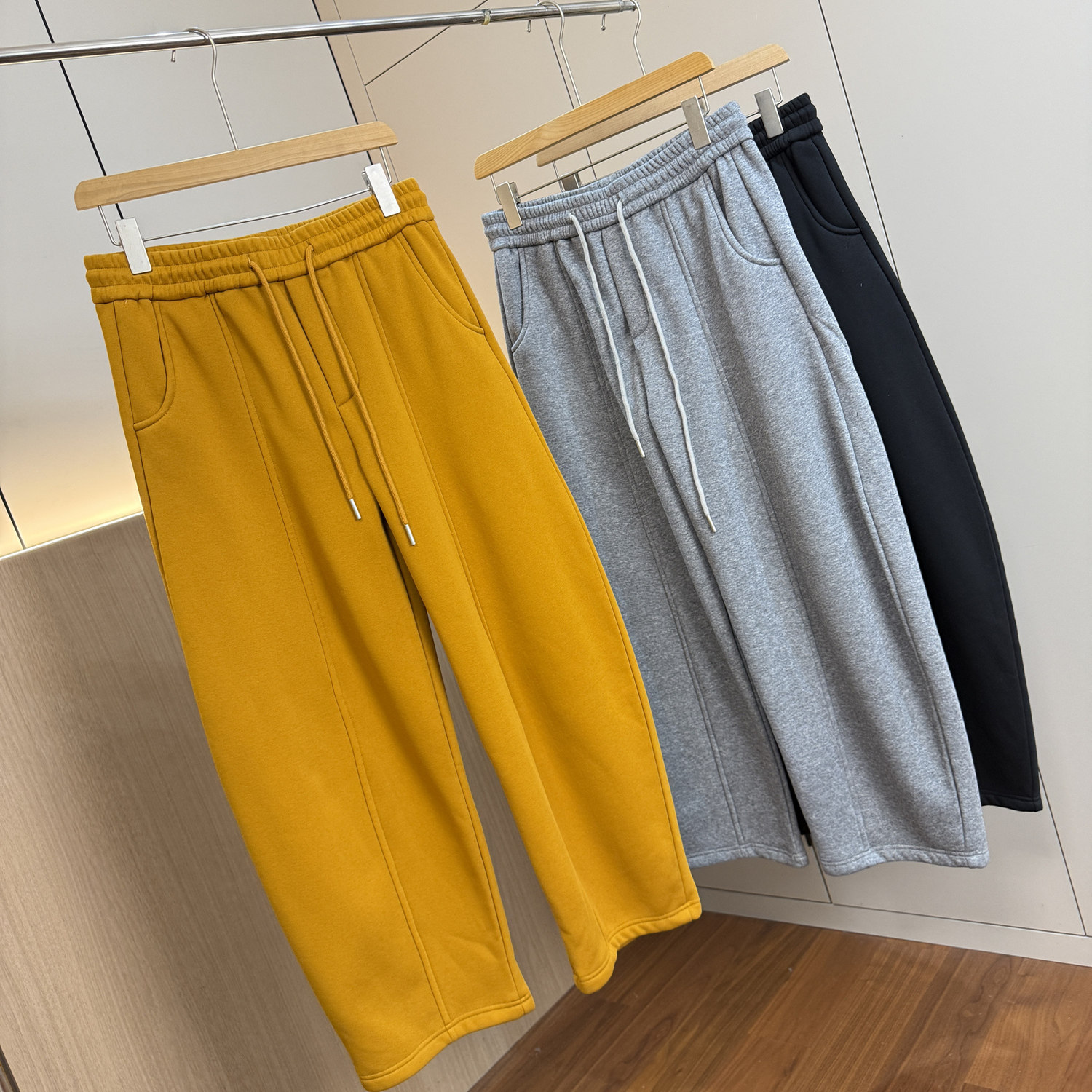 高级感弯刀裤！秋冬男士外贸松紧腰拼接宽松休闲百搭香蕉裤休闲裤,男装,休闲裤,淘宝优惠券,粉丝福利购,淘宝优惠卷