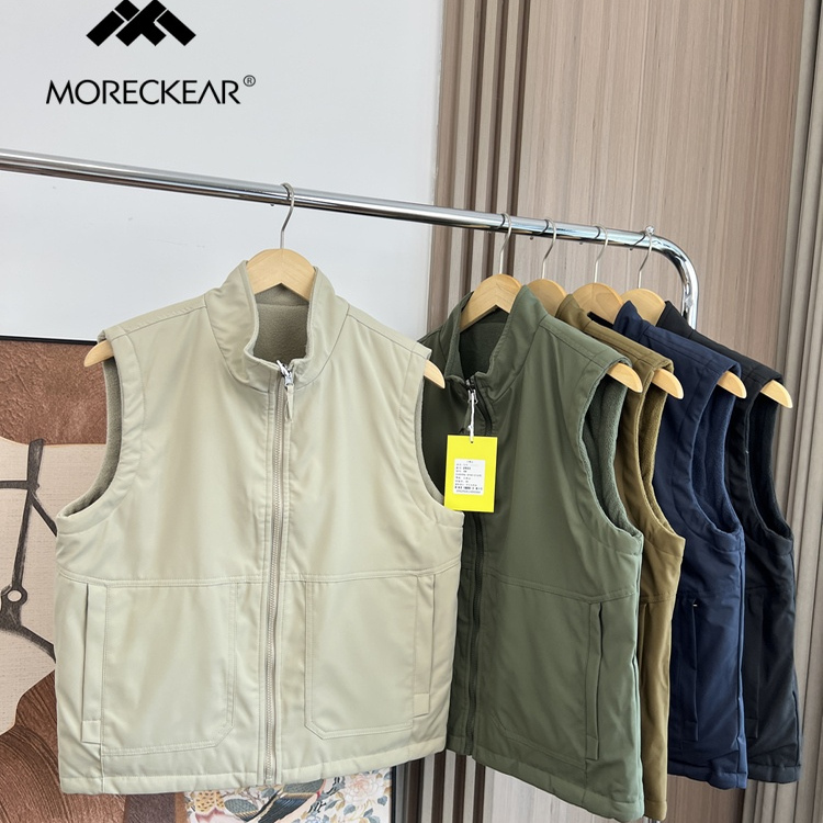 摇粒绒立领防风保暖马甲背心