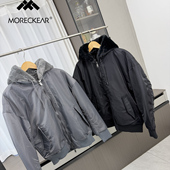 外贸男装 柜699 双面可穿 秋冬加厚保暖连帽休闲飞行员夹克外套