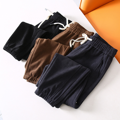 加绒加厚休闲束脚裤卫裤