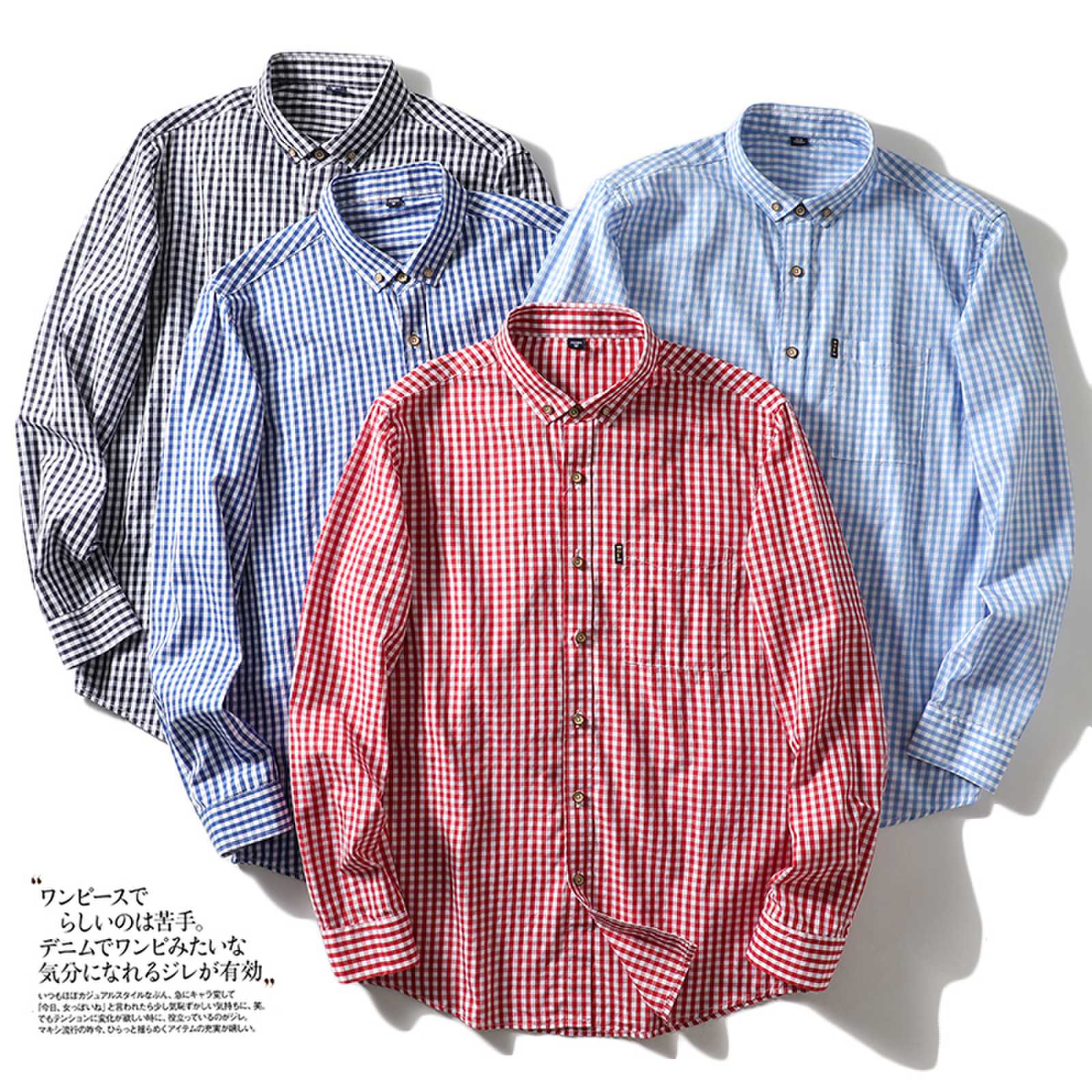 外贸休闲百搭单排扣长袖衫衬衣