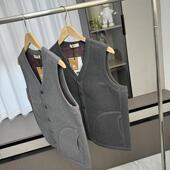 力荐 秋冬抓绒保暖坎肩保暖背心潮 外贸男装 加绒加厚 循环锁温