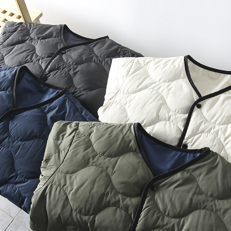 일본 퍼플 라벨  퀼팅과 리버시블  가을 겨울 남성 대외 무역 캐주얼 복고풍 작업복 스타일 레이어드 다운 재킷 트렌드