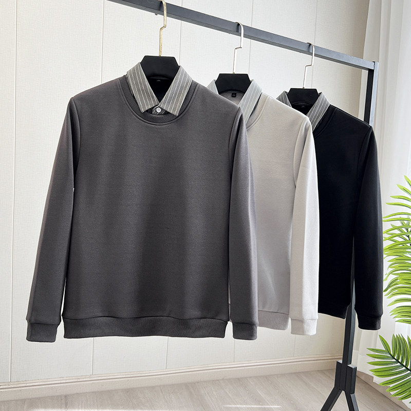 一件过冬！加厚不倒绒！秋冬男士外贸加绒保暖假两件针织衫毛衣,男装,针织衫/毛衣,淘宝优惠券,粉丝福利购,淘宝优惠卷