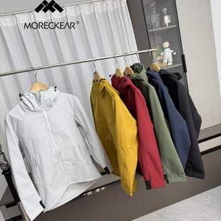 秋季 复合方格绒 男女外贸防水防风软壳夹克 3D立裁 户外牛货