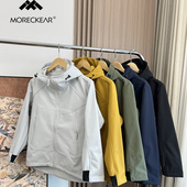 外贸男装 户外山系 立体剪裁 秋冬防风防水连帽休闲冲锋衣外套潮