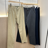 斜纹纱卡 春季 男士 新疆长绒棉 外贸水洗通勤百搭纯色商务休闲裤