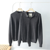 非常有调性 外贸男装 秋冬季 设计师款 纯色百搭休闲针织衫 毛衣潮