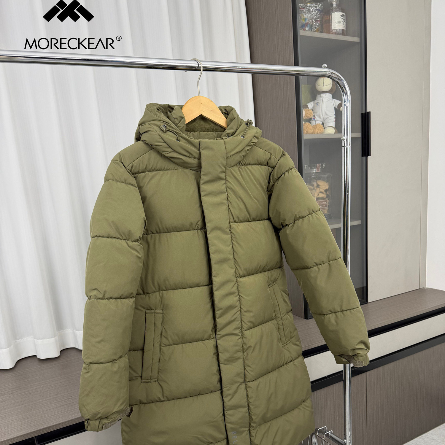 韩单!加厚防风保暖!冬季男士外贸抗寒中长连帽派克棉衣棉服外套