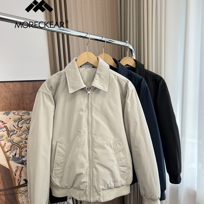 设计感拉满！防风保暖！外贸男装秋冬休闲翻领飞行员夹克棉衣外套