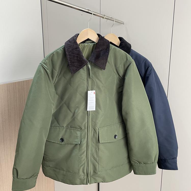 加厚保暖翻领棉衣外套