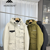 挺括有型 外贸男装 冬季 重磅好货 户外情侣款 保暖连帽羽绒服外套