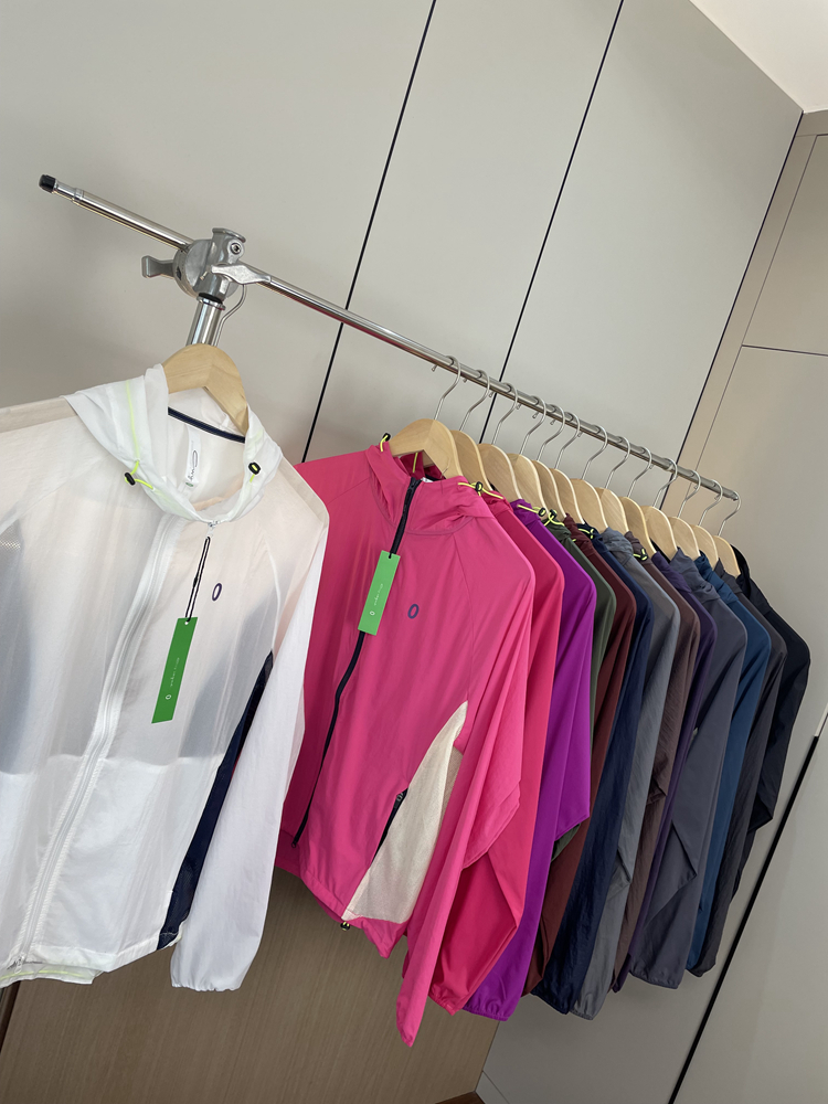 连帽防晒衣外套网眼撞色