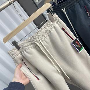 高克重 外贸摇粒绒运动休闲裤 俱饱暖 男士 潮 冬季 日单设计师线