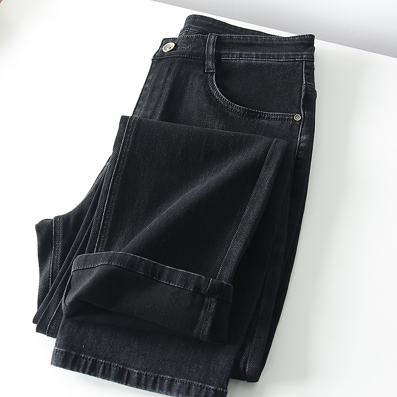 休闲舒适百搭直筒牛仔裤