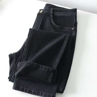 外贸休闲舒适百搭直筒牛仔裤 软糯细腻四面弹 男士 春季 水洗磨白