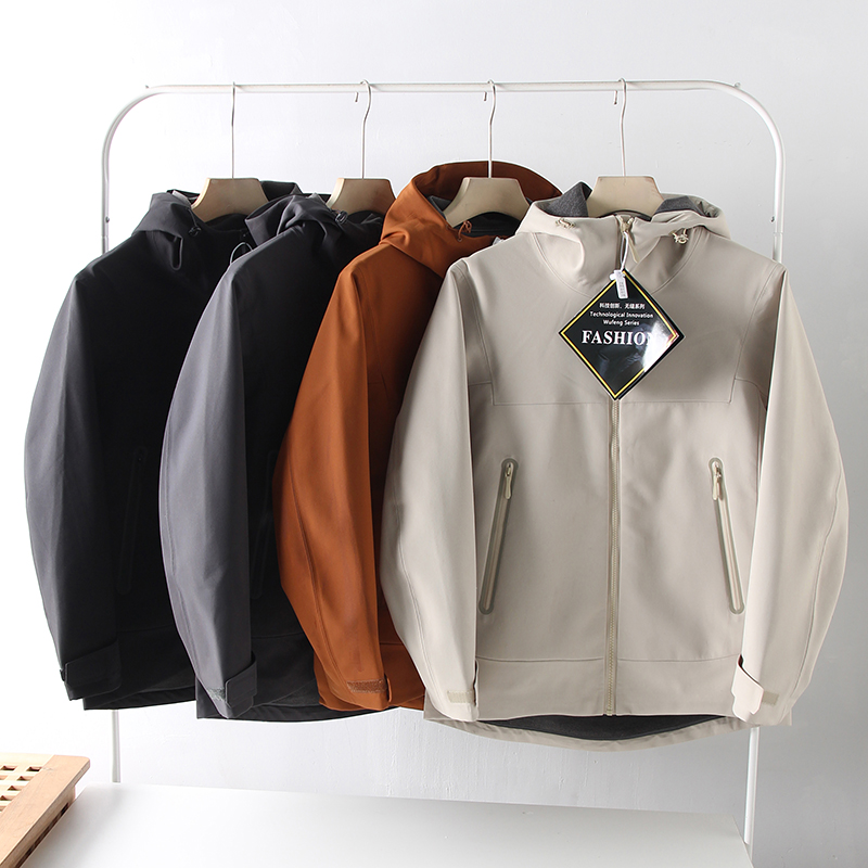 户外防风防水连帽冲锋夹克外套