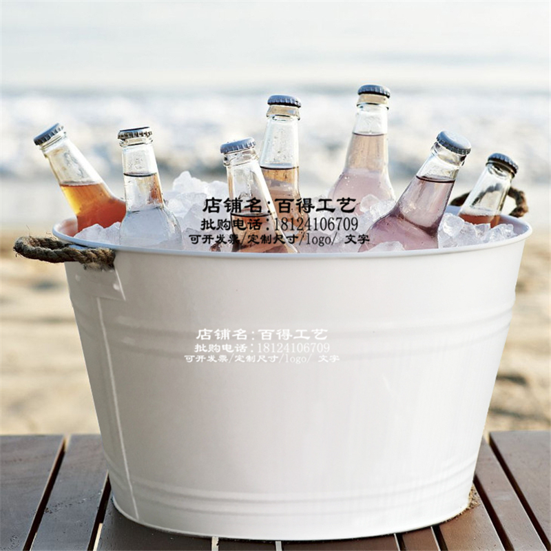 户外啤酒冰桶金属色商用自助餐海鲜冰槽宴会ktv酒吧香槟冰桶冰盆