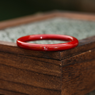 手工非遗大漆天然漆器手镯女红色本命年马踏飞燕螺钿中国风镯子