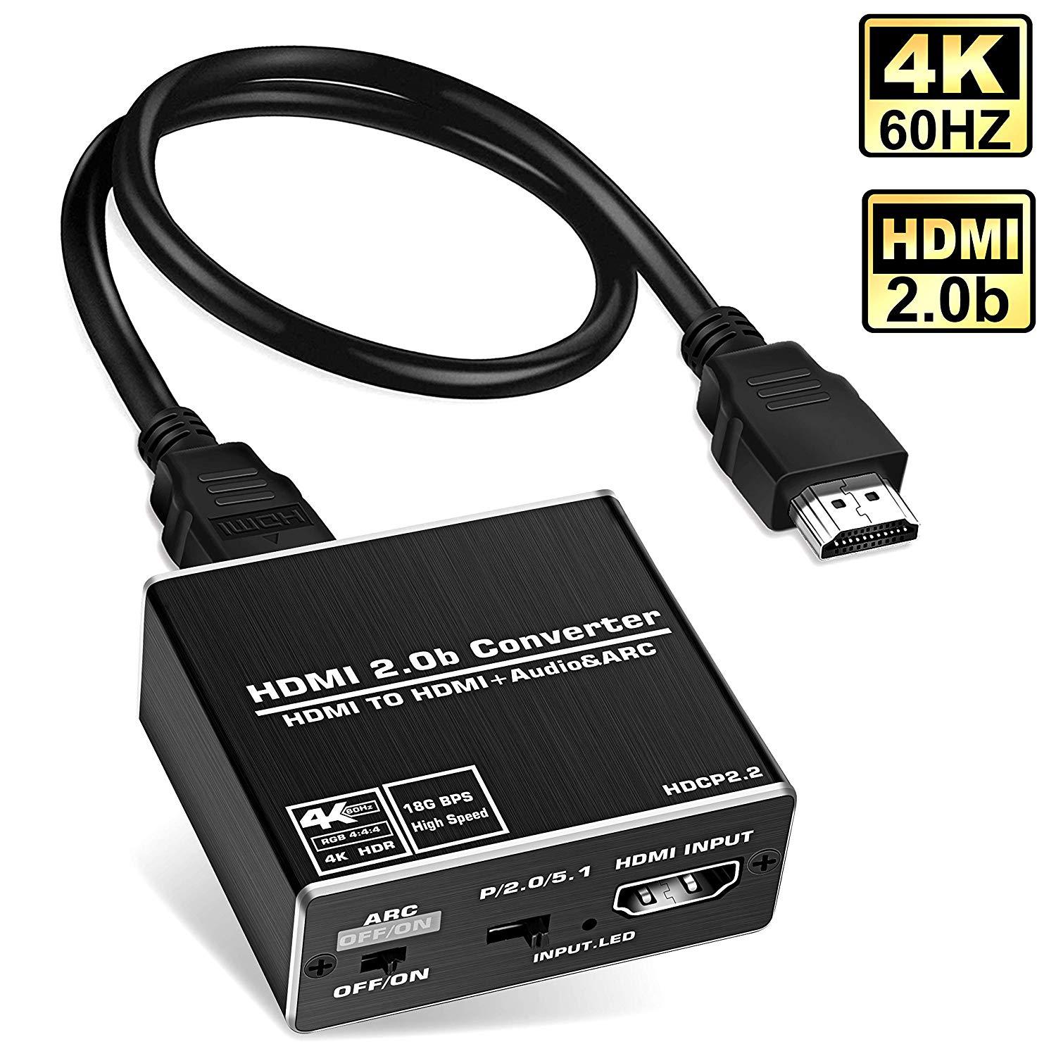 HDMI音频分离器4KHDR光纤耳机输出ARC回传60HZ