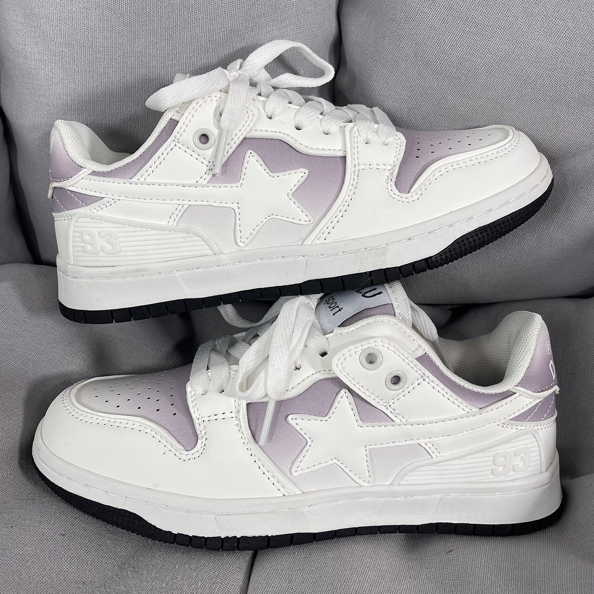 国潮鞋子男ins潮牌小众复古渐变星星板鞋男女百搭情侣休闲运动鞋