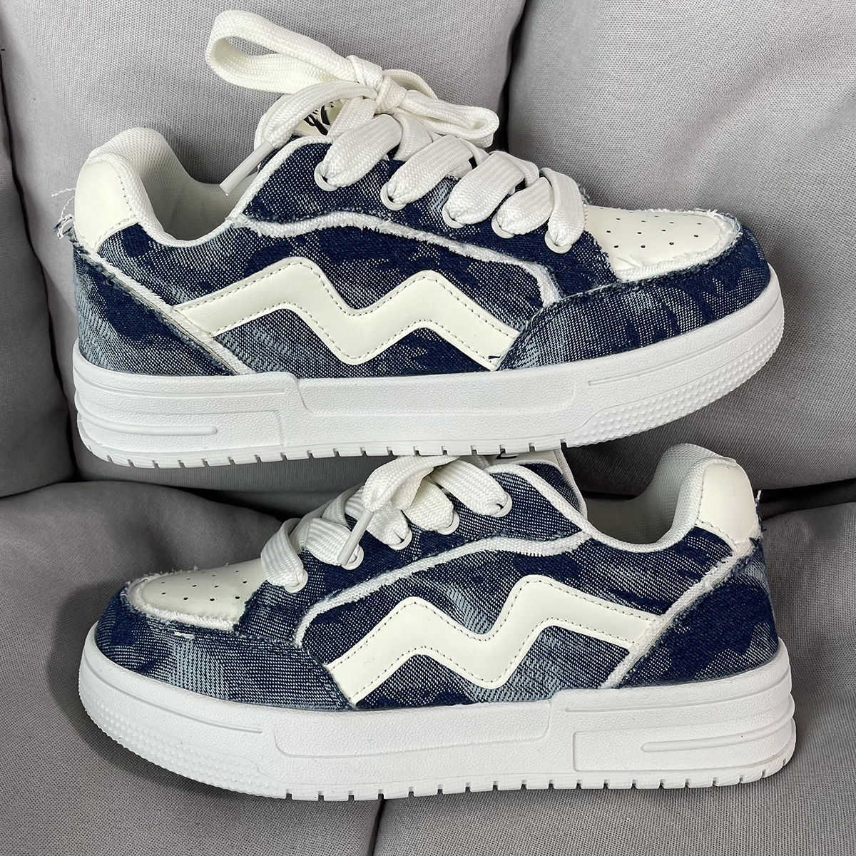 男鞋小众原创牛仔面包鞋运动板鞋