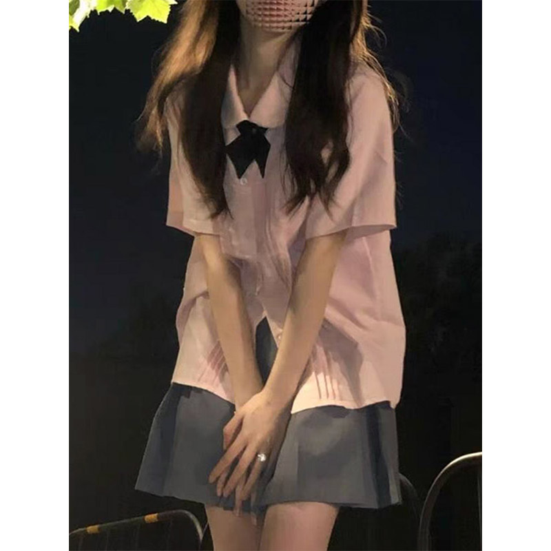 夏日学院风衬衫jk制服套装