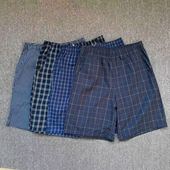 居家睡裤 直筒百搭男裤 格子休闲百搭高腰男款 睡裤 短裤 外贸尾货男士