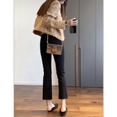 粉丝福利 神裤 TR新款 中缝喇叭裤 九分 高腰喇叭弹力399 299