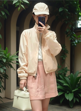 LP2025春新老钱风双面穿软壳科技面料宽松立领飞行员夹克外套三色