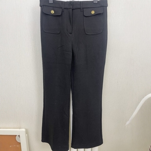 YIN冬季 专柜同款 女装 法式 羊毛混纺微喇叭休闲裤 长裤 福利爆款