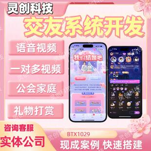 语音陪玩交友app软件开发语聊视频一对多直播付费聊天系统定制