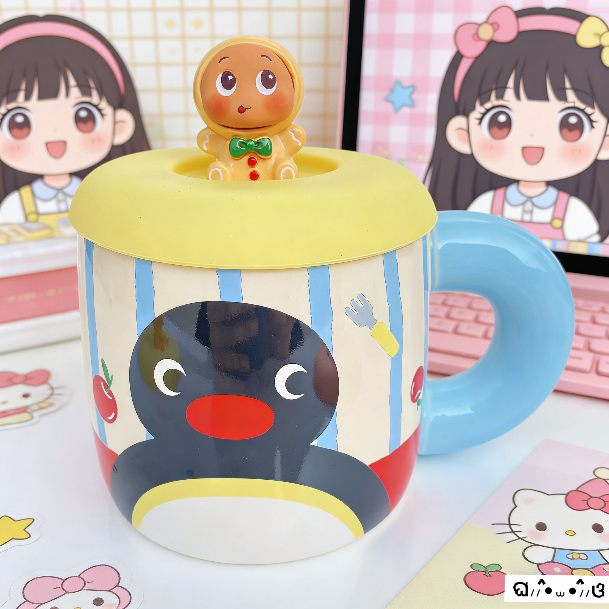 适配有点淘气马克杯硅胶盖pingu水杯星星仔半圆盖可爱早餐防尘盖,餐饮具,马克杯盖,淘宝优惠券,粉丝福利购,淘宝优惠卷