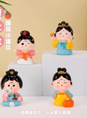 西安文创唐仕女可爱小宫女纪念品