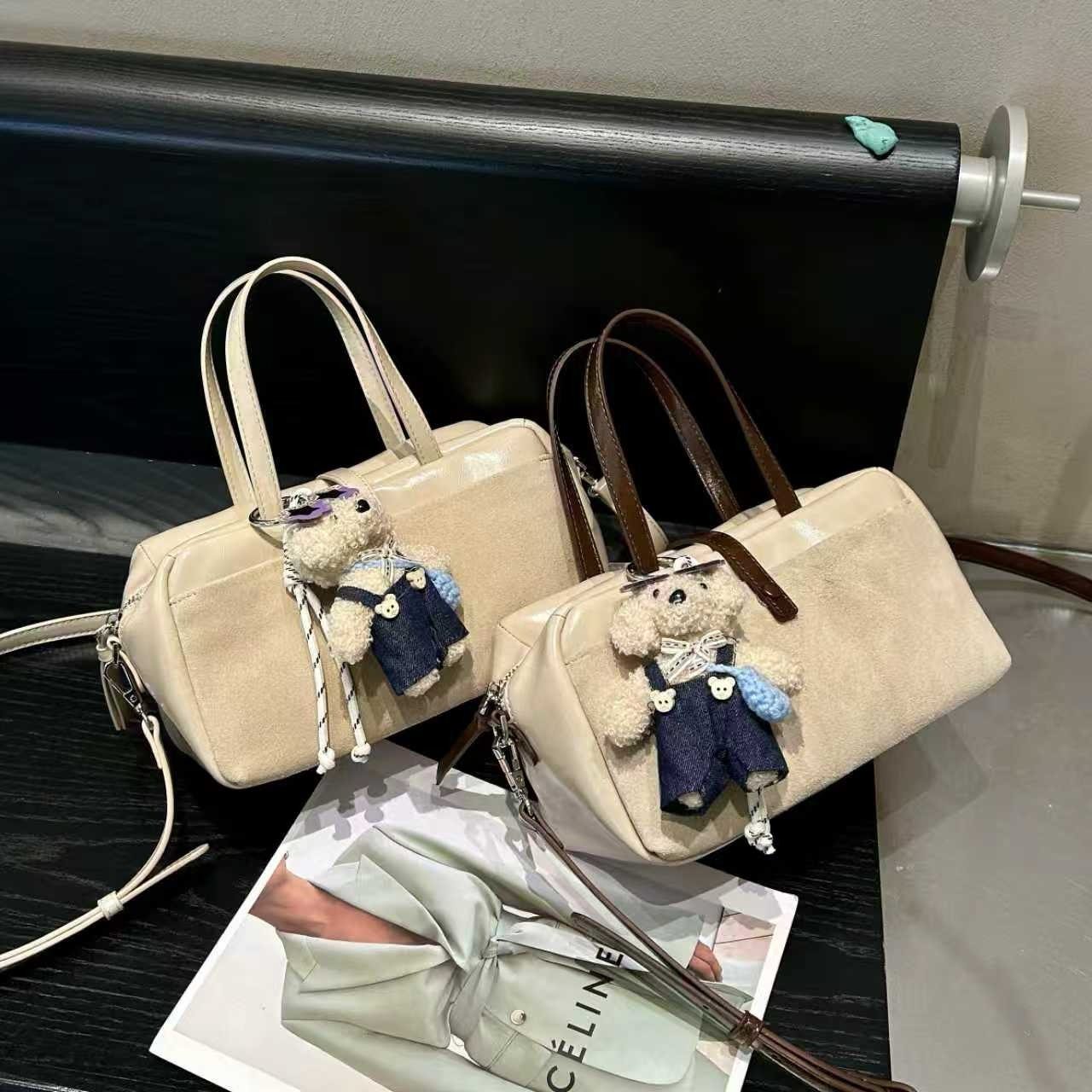 美缇女包小手提磨砂皮单肩斜挎潮