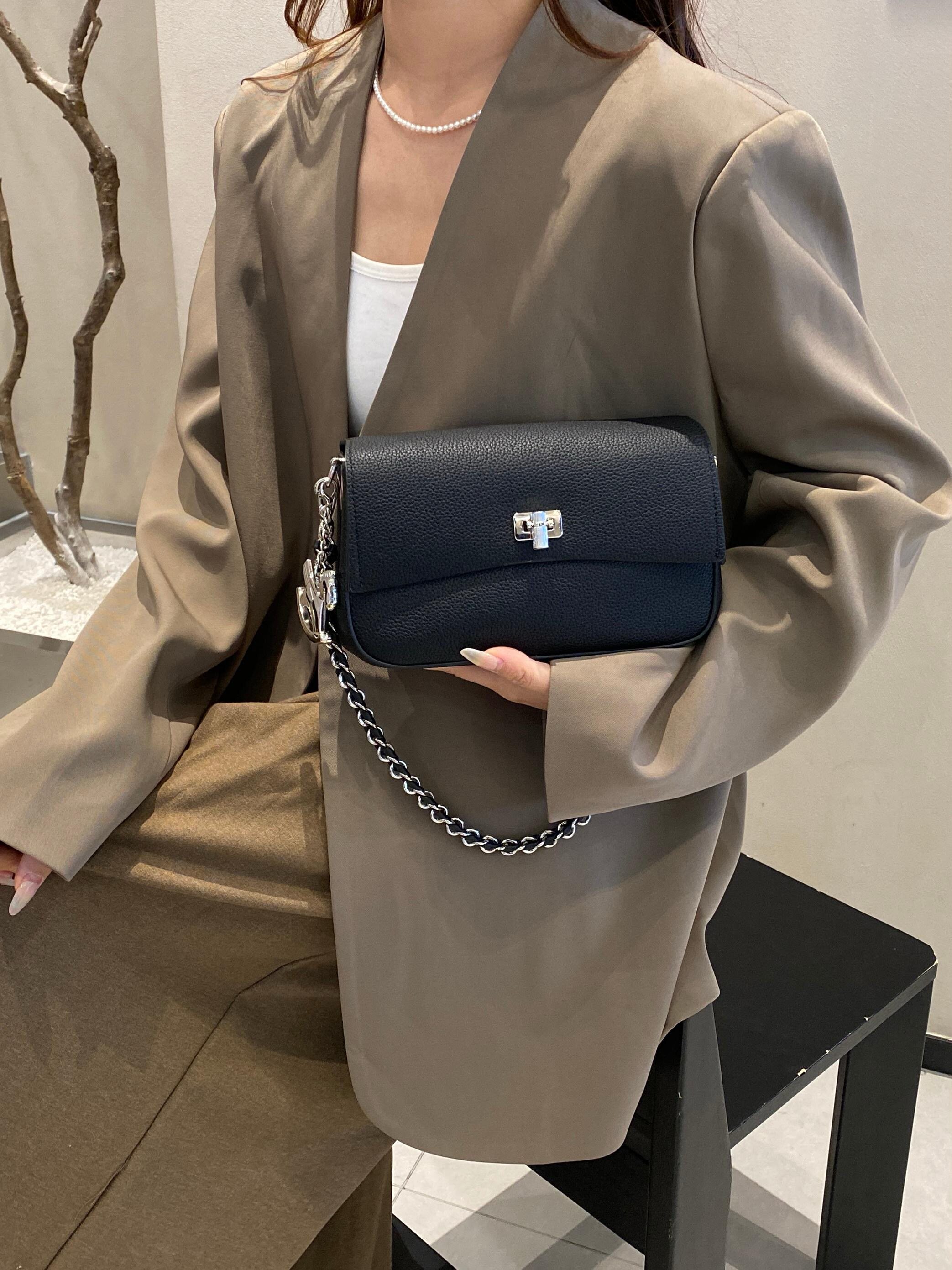 美缇2026新款女包高级感荔枝纹链条小方包时尚百搭单肩斜挎包休闲