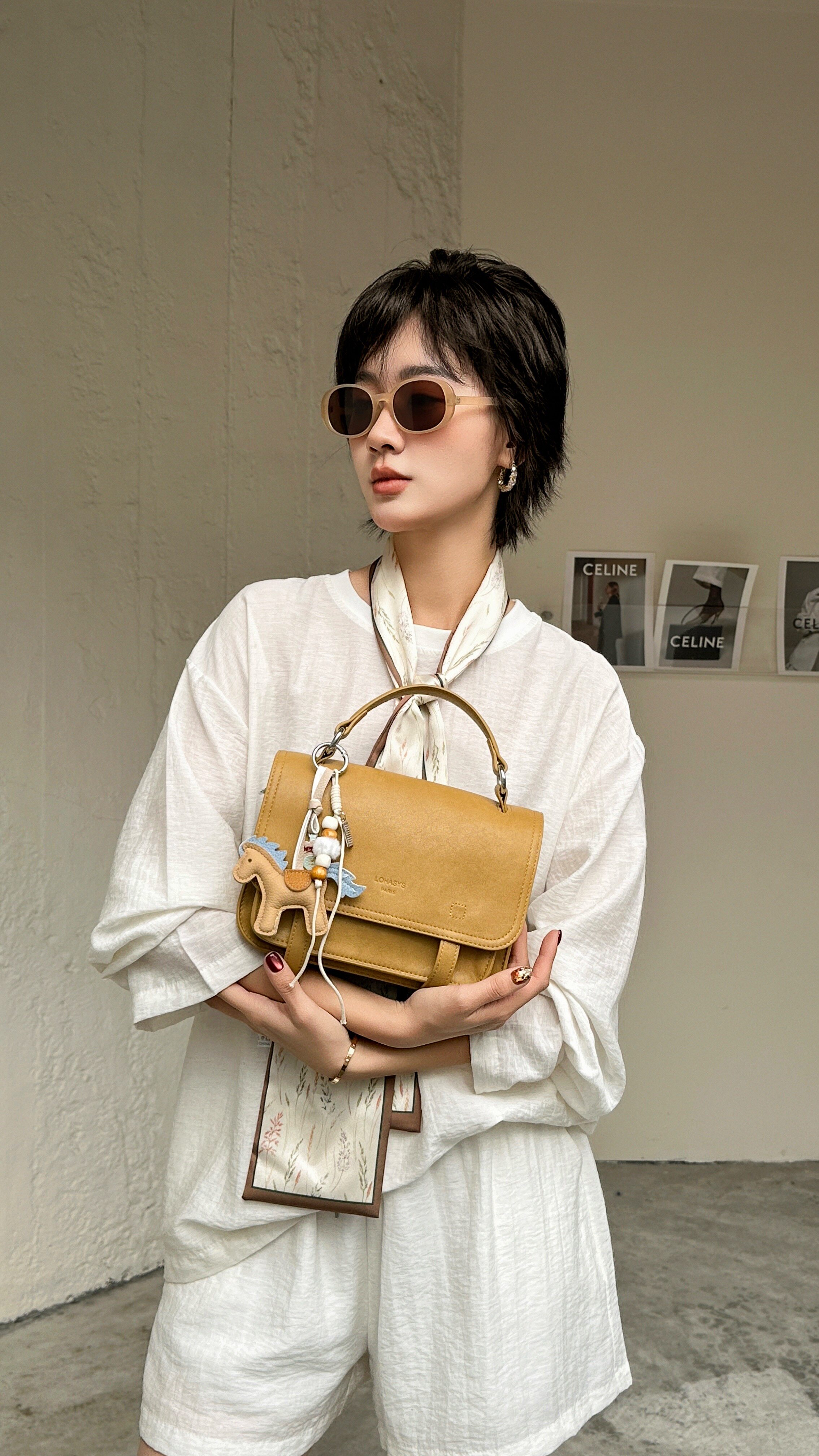 乐花惜时2026新款女包高级感手提翻盖邮差包时尚百搭单肩斜挎包小