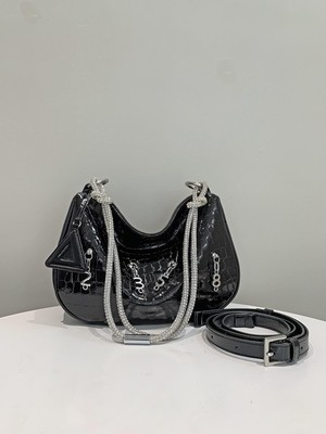 欧洲站2022时尚头层牛皮女包水钻