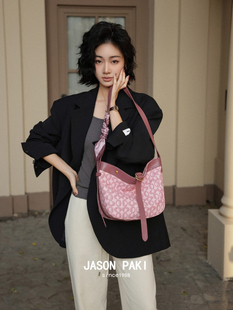 杰森柏奇2025新款女包高级感印花休闲托特包时尚百搭单肩斜挎包潮