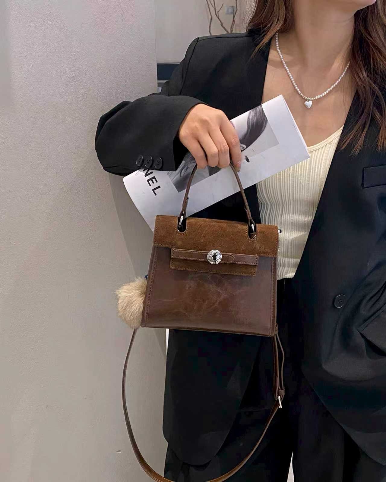 美缇女包小油蜡磨砂皮手提斜挎潮