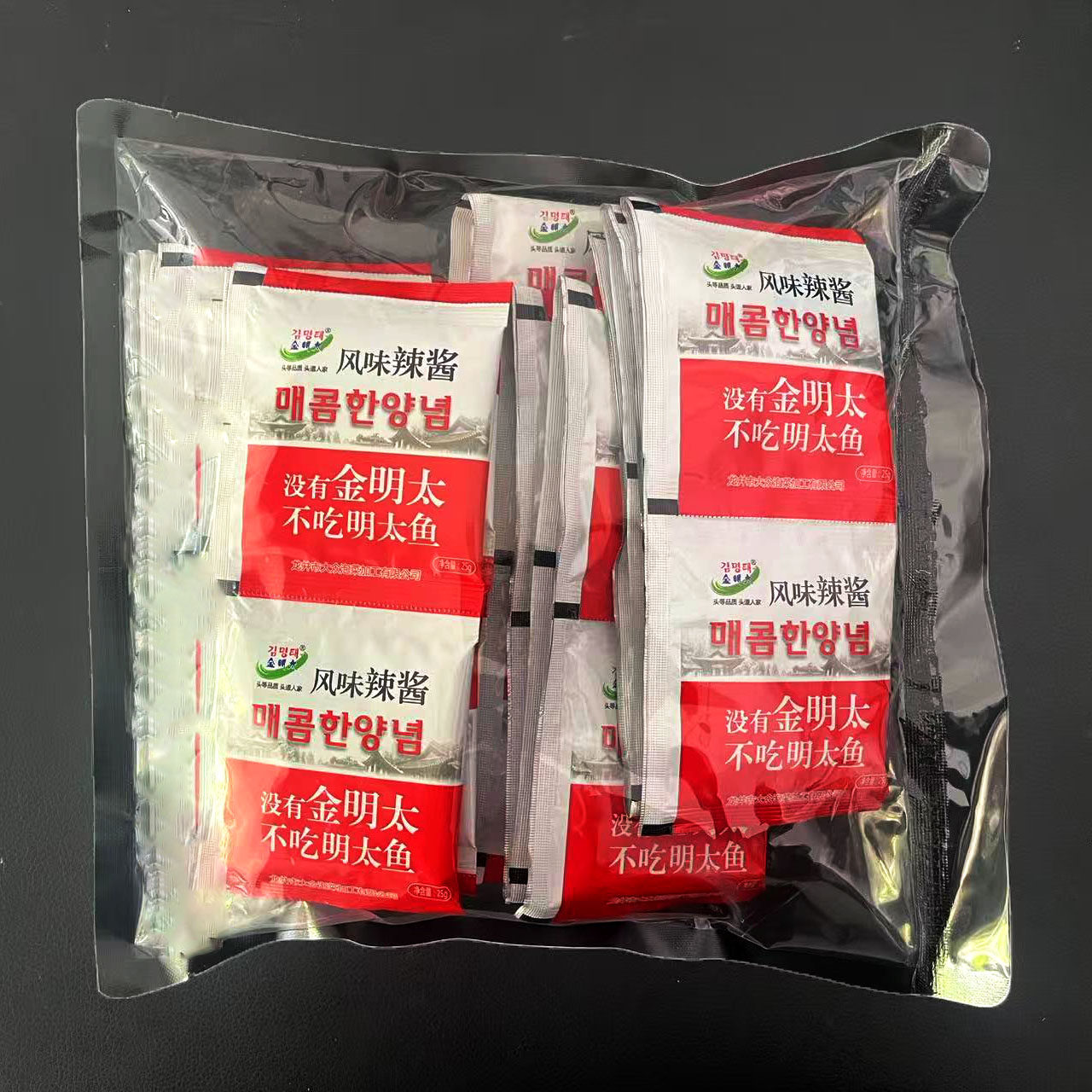 金明太辣酱正宗延边风味超级特辣头道人家辣酱25克小包装辣酱图片